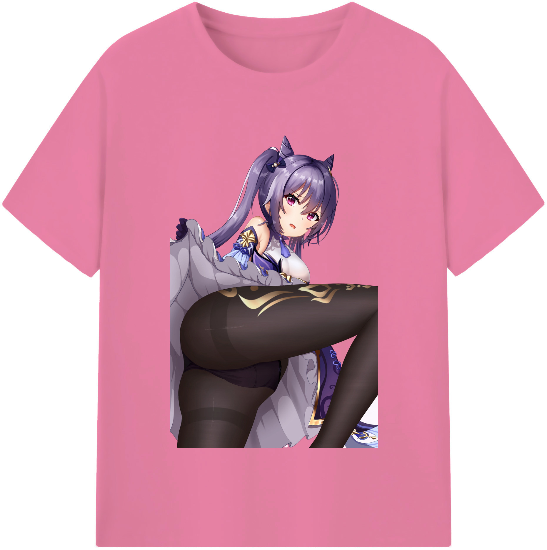 げんし神 刻晴 こくせい genshin Kokusei 綿100％半袖Tシャツ（フロントプリント）